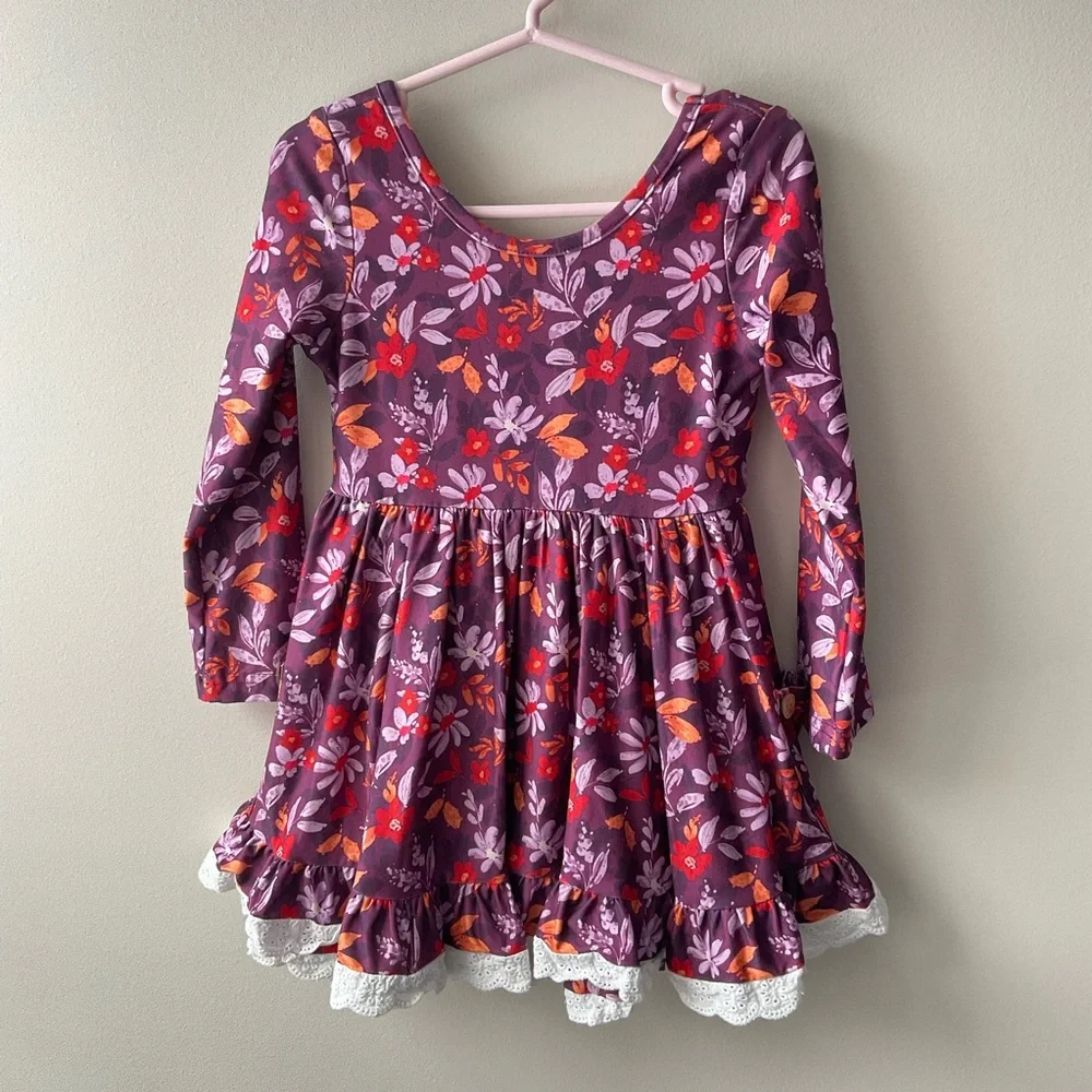 Cheeky Plum Purple and Red Floral Dress